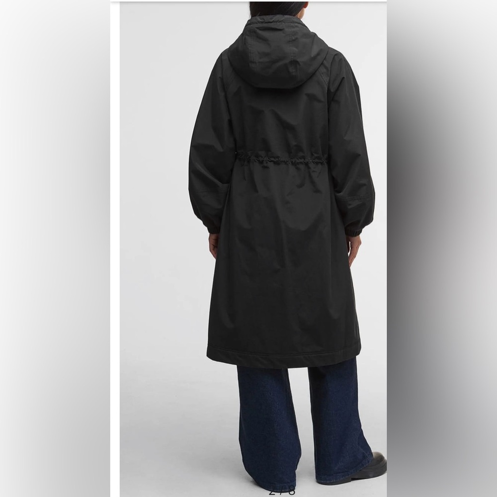 Barbour NEW Size US 8 Sidney Longline Waterproof Jacket Black - Picture 2 of 12